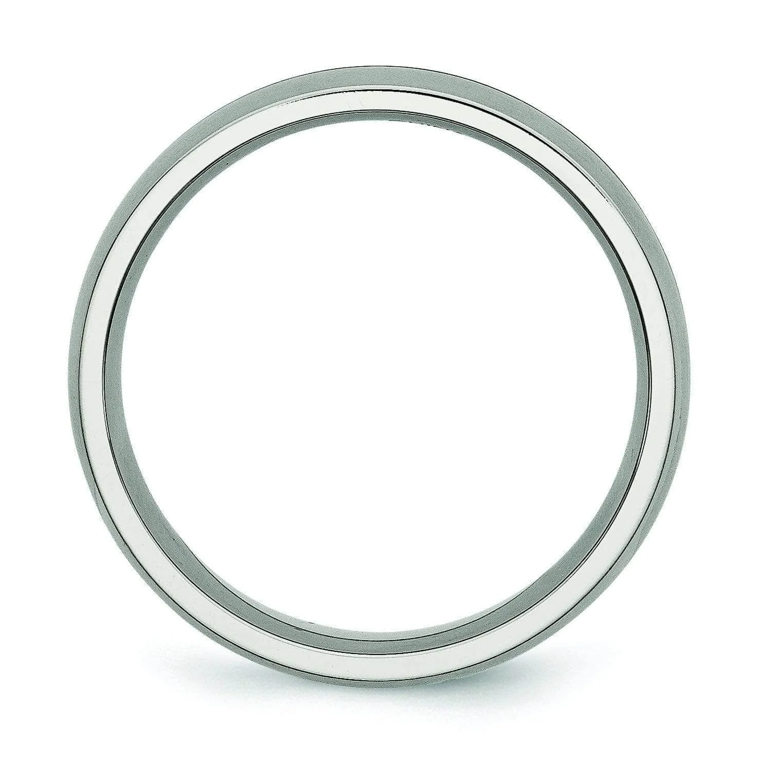 Grooved Titanium Ring  Matte Finish in 6mm Aircraft Grade Titanium