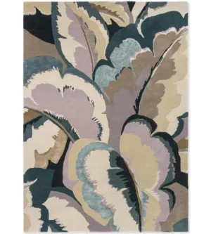 Harlequin Calathea Rug Shiitake/Wild Water