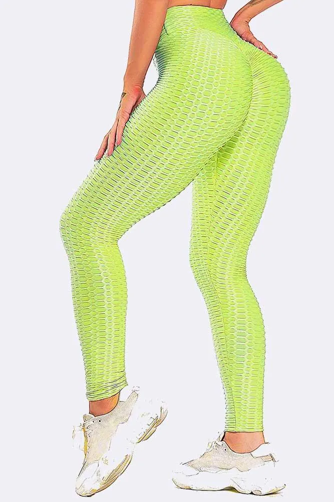 Honeycomb High Waist Textured Legging