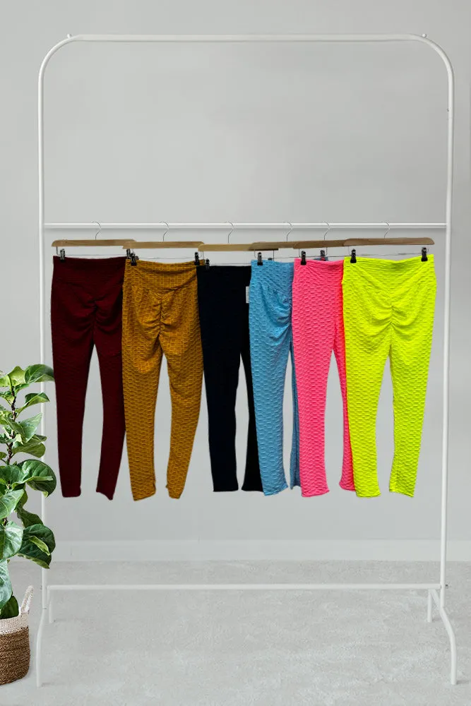 Honeycomb High Waist Textured Legging