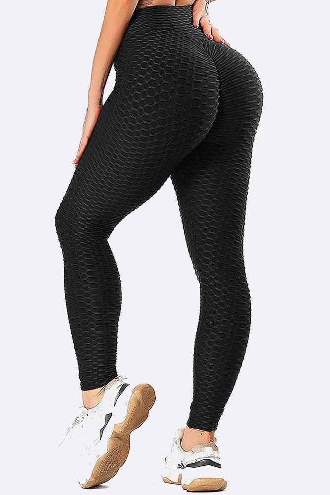 Honeycomb High Waist Textured Legging