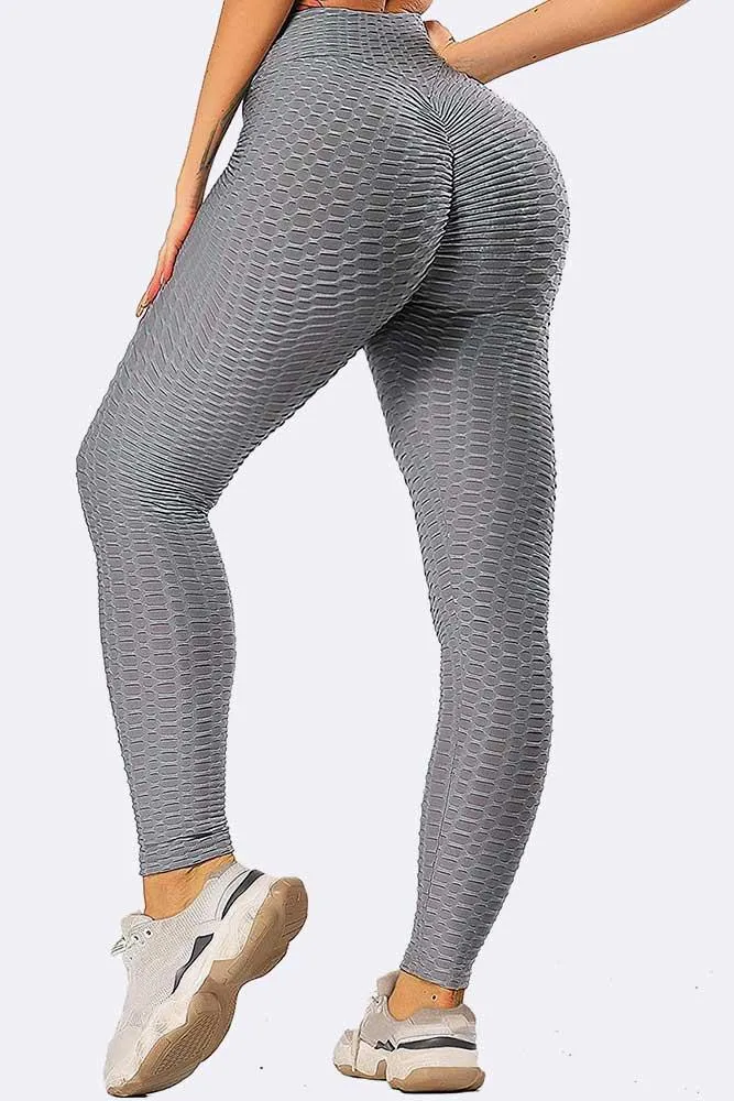 Honeycomb High Waist Textured Legging