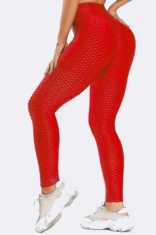 Honeycomb High Waist Textured Legging