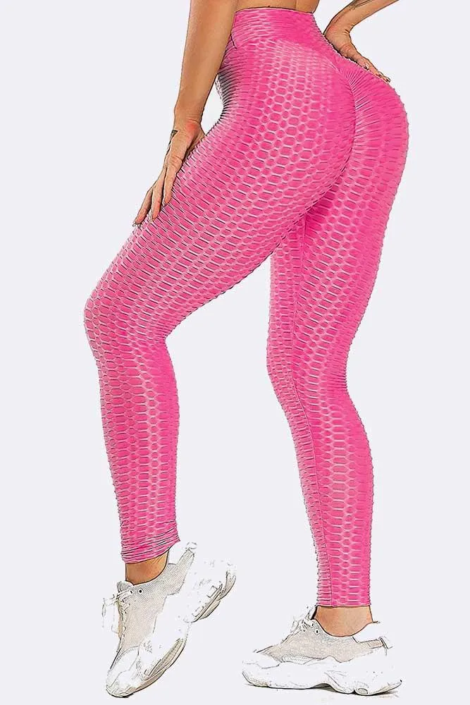 Honeycomb High Waist Textured Legging