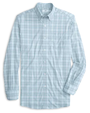 Intercoastal Primrose Plaid Long Sleeve Sport Shirt - Subdued Blue