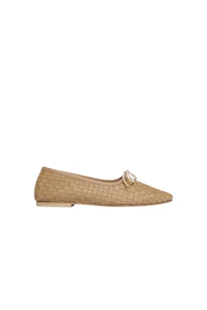 Jada Woven Ballet Flat in Latte