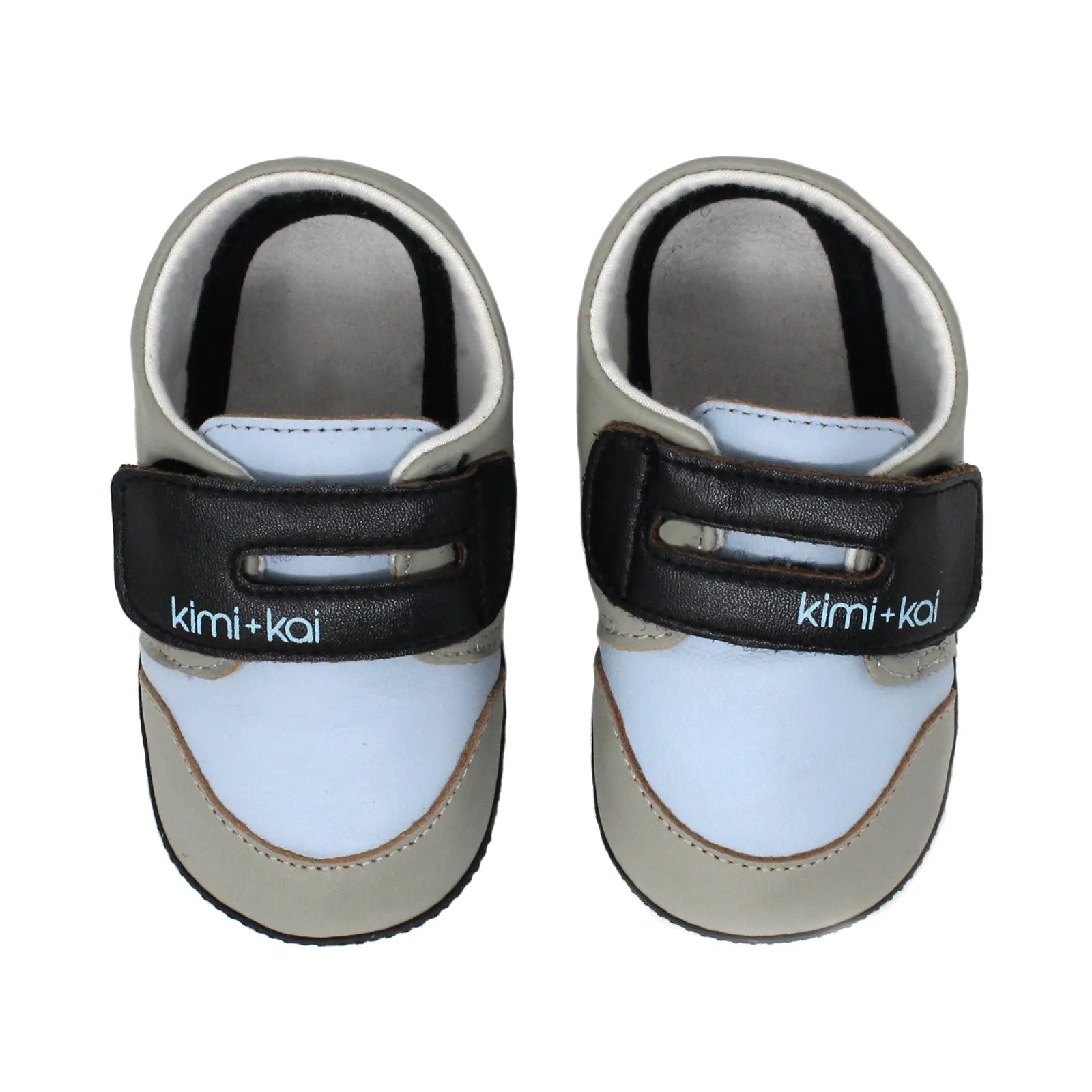 Kimi   Kai Boys Soft Sole Lambskin Leather Shoes (First Walker & Toddler)