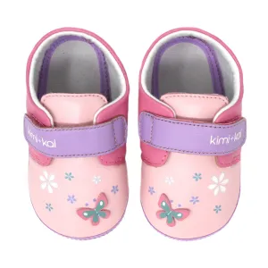 Kimi   Kai Girls Soft Sole Lambskin Leather Shoes - Butterfly (First Walker & Toddler)