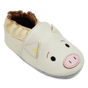 Kimi   Kai Unisex Soft Sole Leather Baby Shoes - Piggy