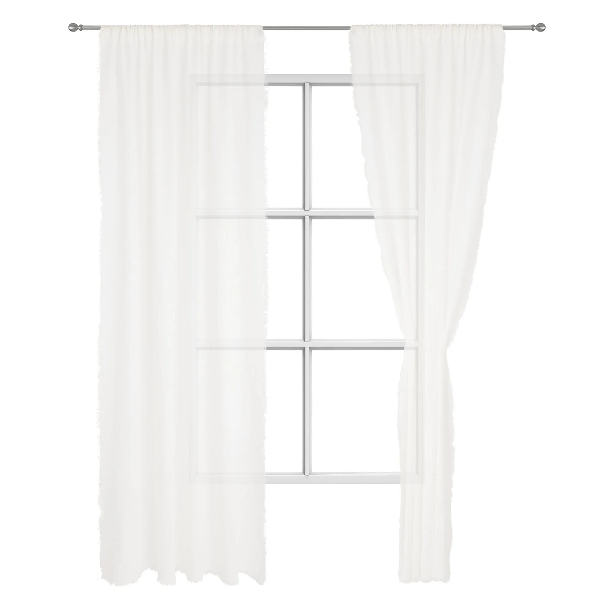 Kiruna Linen Curtain Set [White]