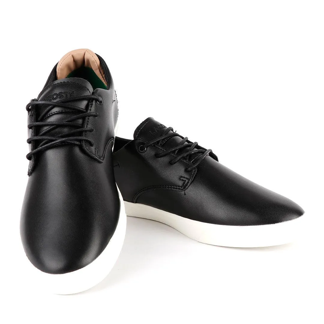 Lacoste-Espere Men Black-039-s Leather Fashion Sneakers