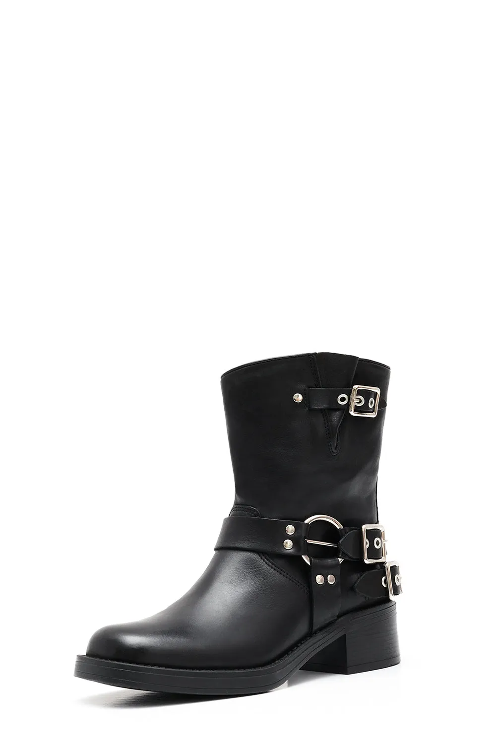 Leather Biker Boots