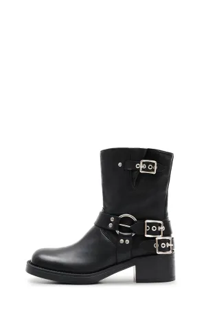 Leather Biker Boots