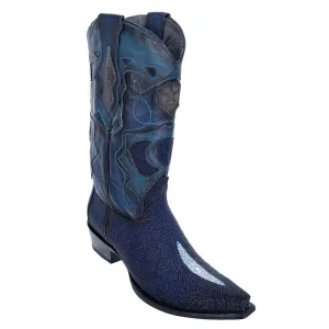 Los Altos Men's Faded Blue Stingray Cowboy Boots