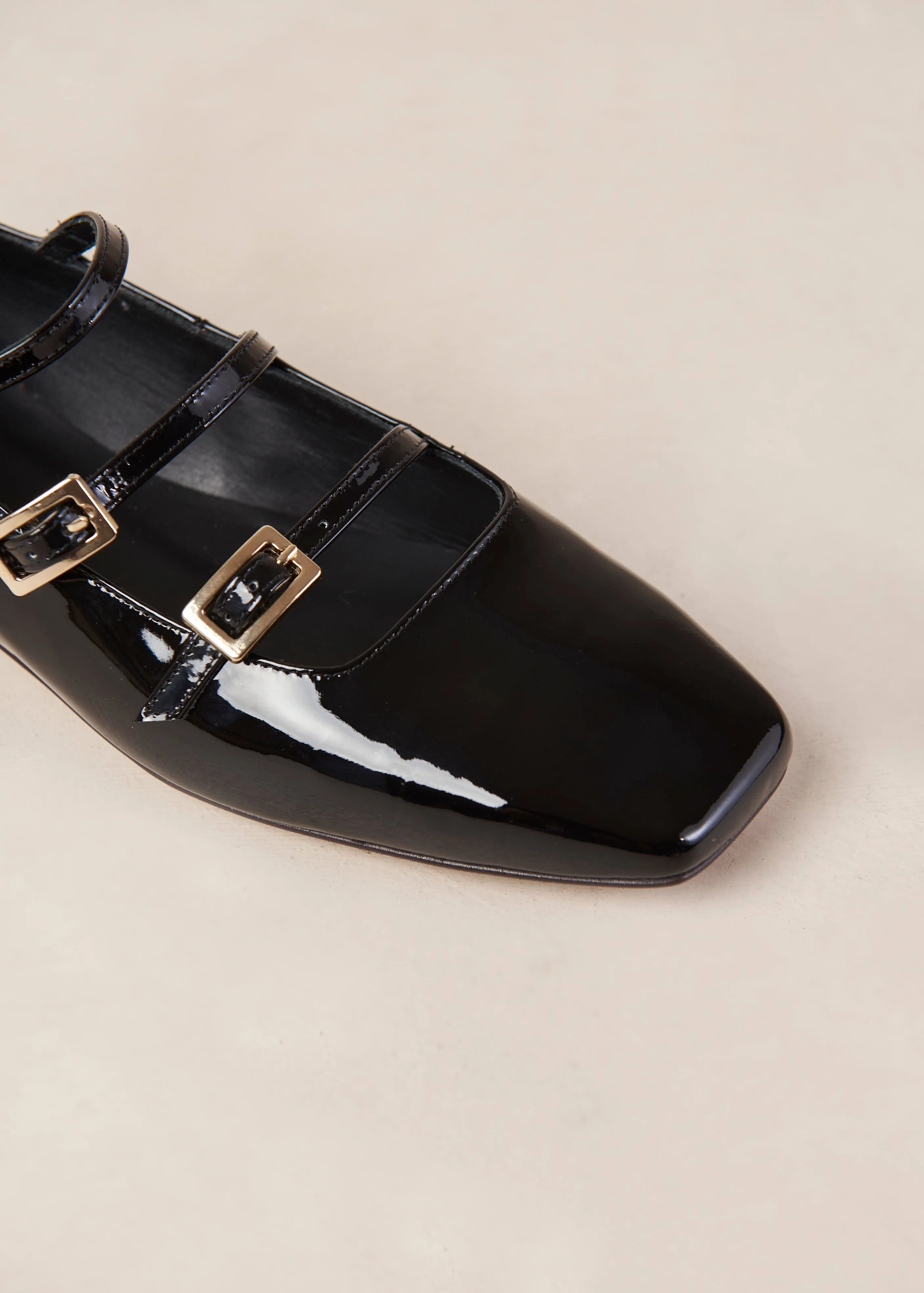 Luke Leather Ballet Flats Onix Black