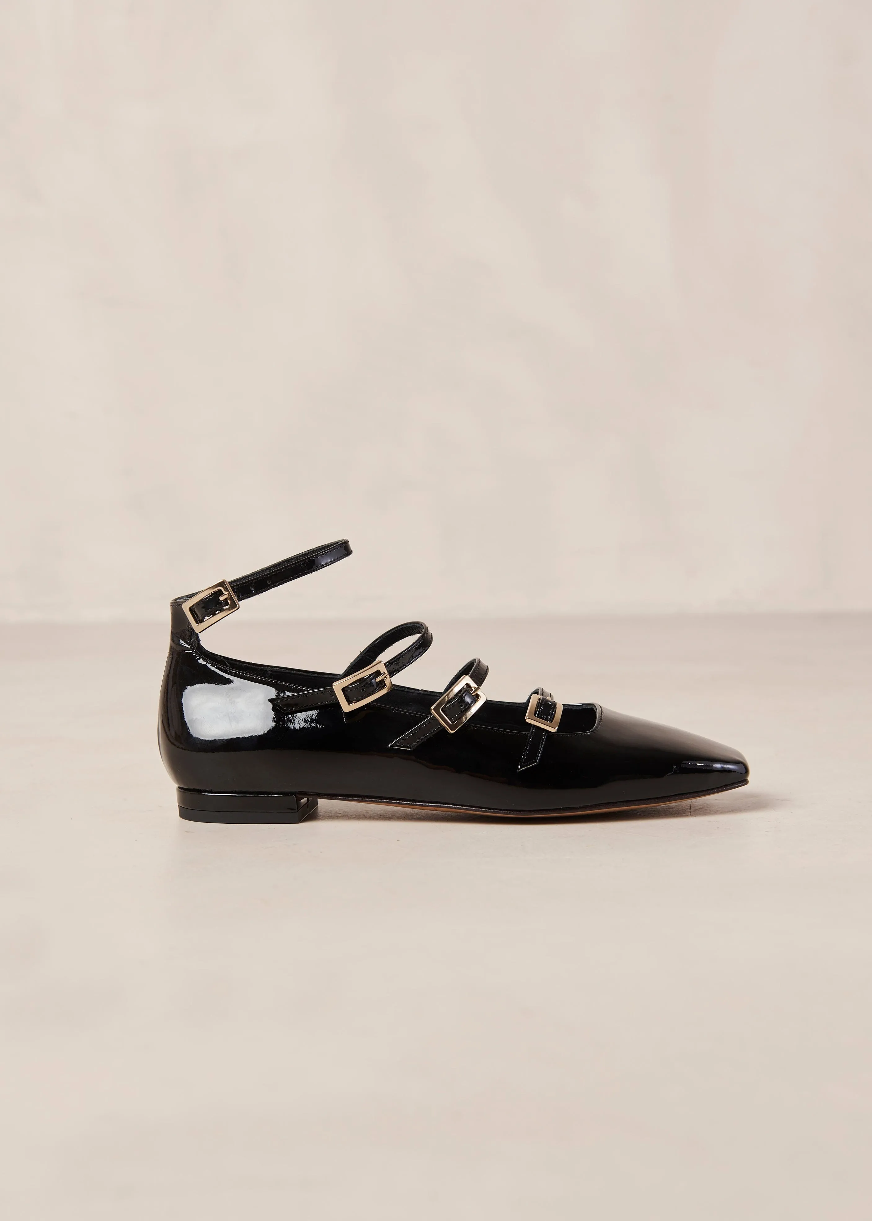 Luke Leather Ballet Flats Onix Black