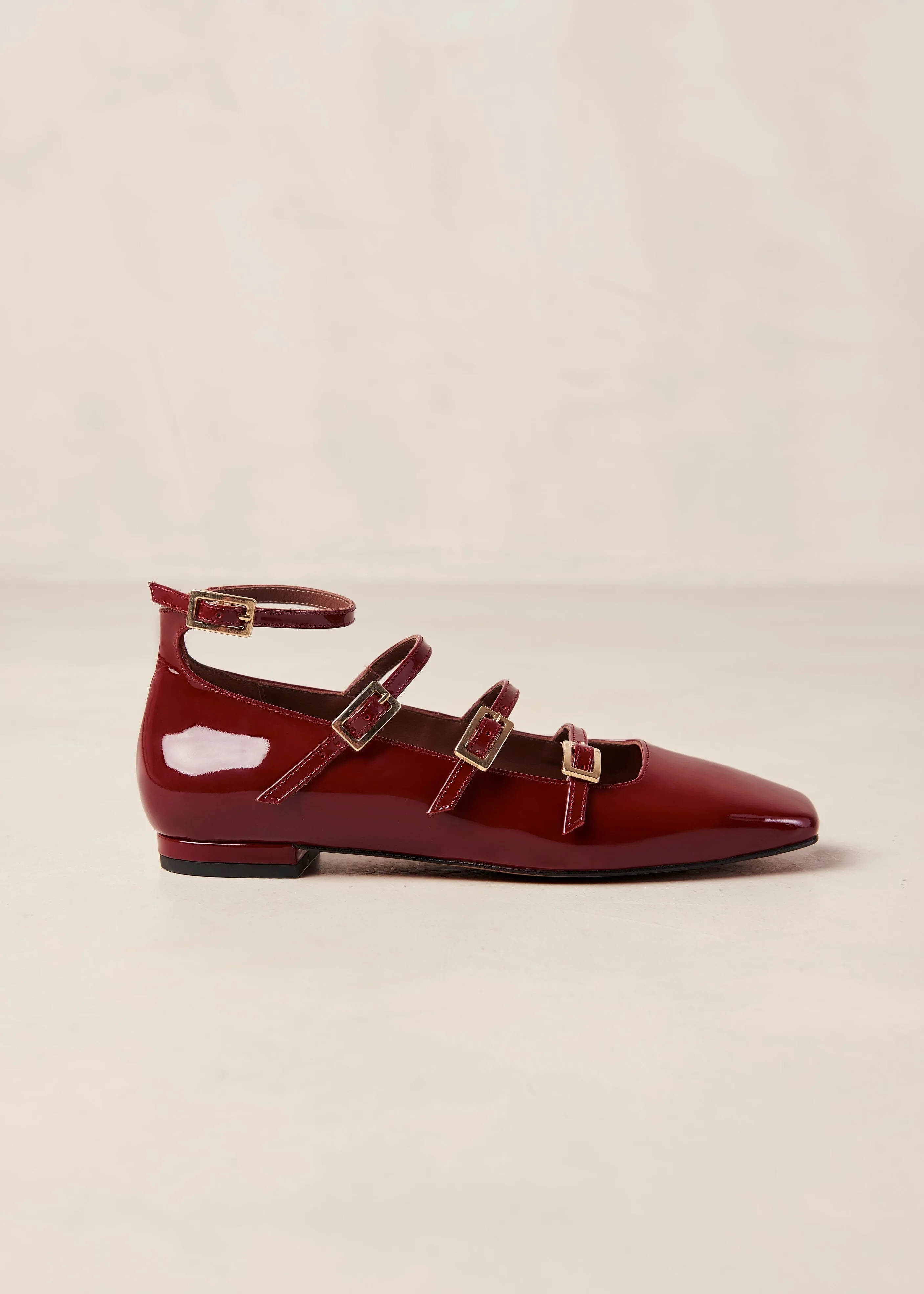 Luke Leather Ballet Flats  Onix Wine Burgundy