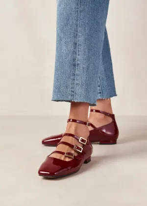 Luke Leather Ballet Flats  Onix Wine Burgundy