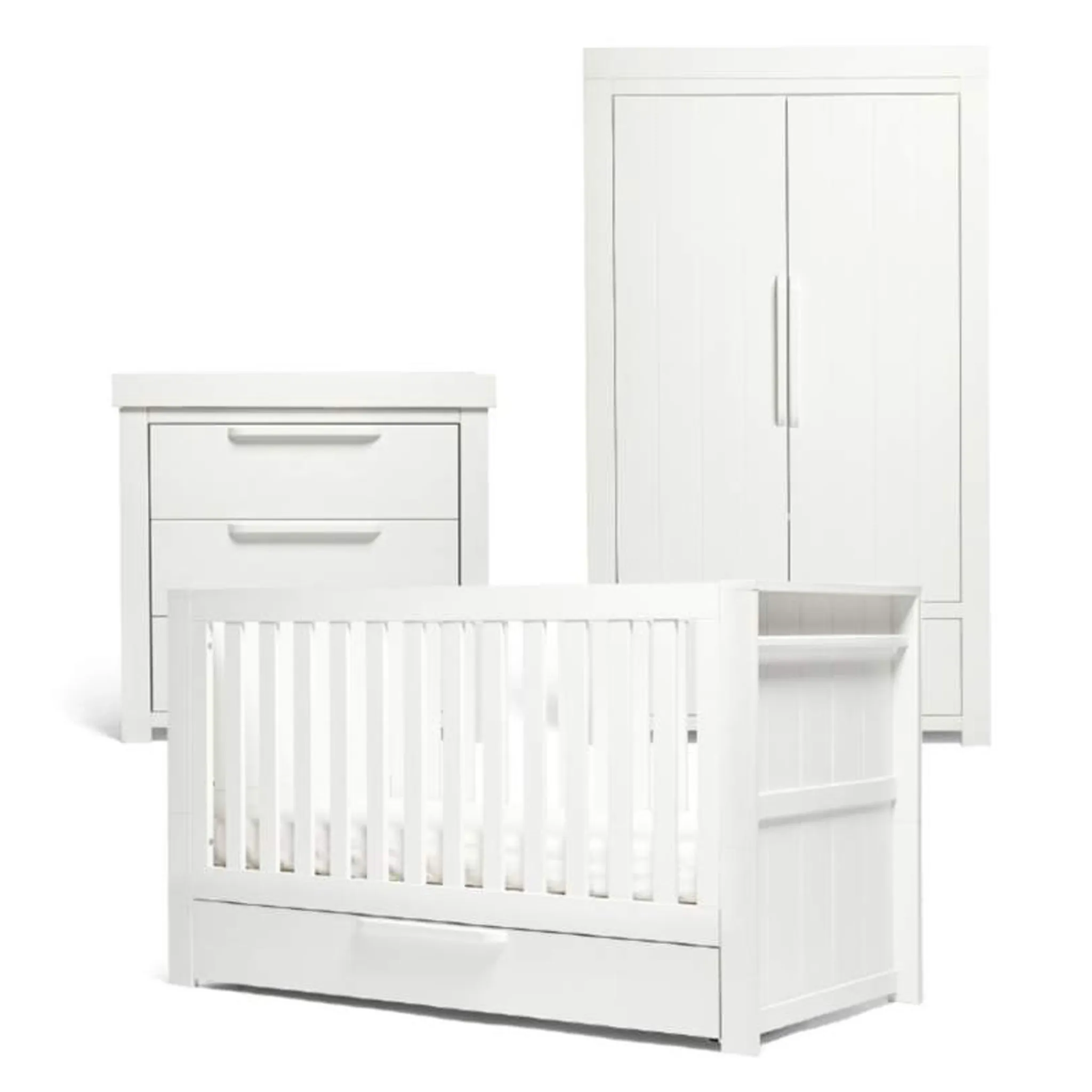 Mamas & Papas Franklin 3 Piece Cotbed Range White Wash