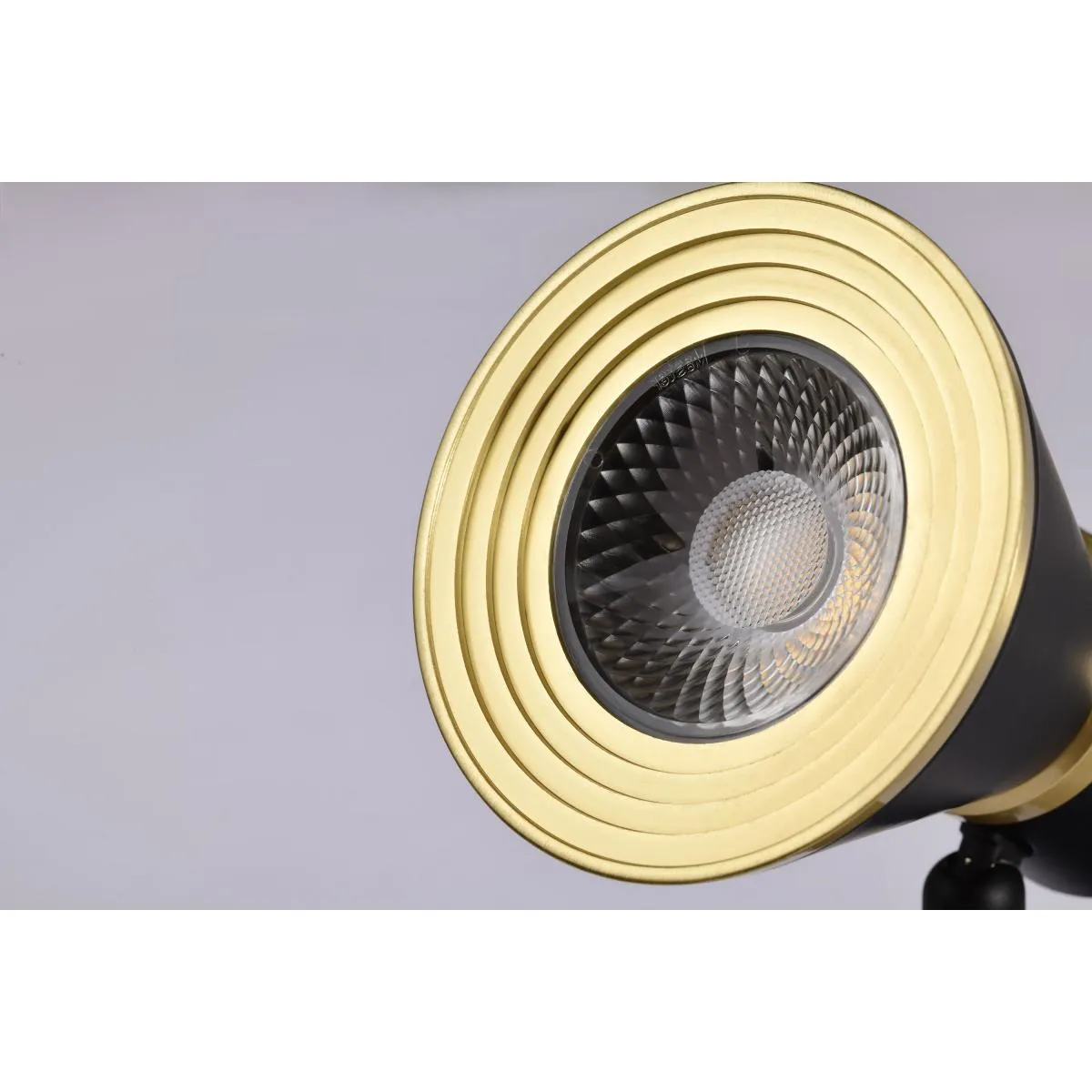 Matte Black and Brushed Brass Finish 12 Watt LED Cinch Track Head; 3000K