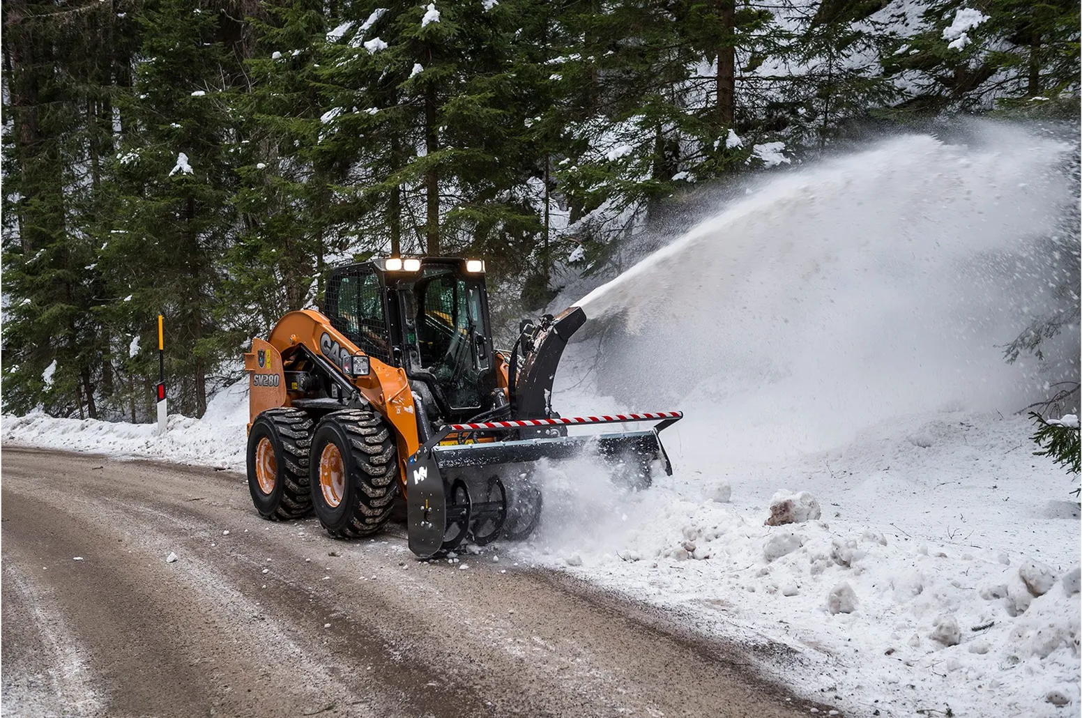 Mazio BLS Series Snow Blower | Models BLS-63, BLS-72 & BLS-82 | Working Width 61", 68" & 80" inches | For Skid Steer & Compact Track Loader