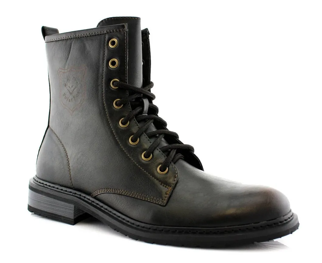 Men's 919674 Tall Ankle High Military Combat Fashion Dress Boots