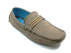 Mens Bravo Moccasin Driver Slip On Casual Loafers MOC-1 Taupe