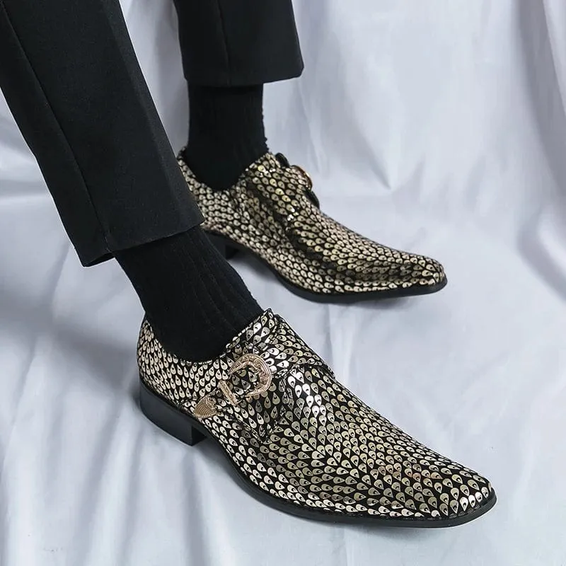 Men's Chelsea Dress Shoes: Slip-On Party Loafers for Formal Events and Weddings