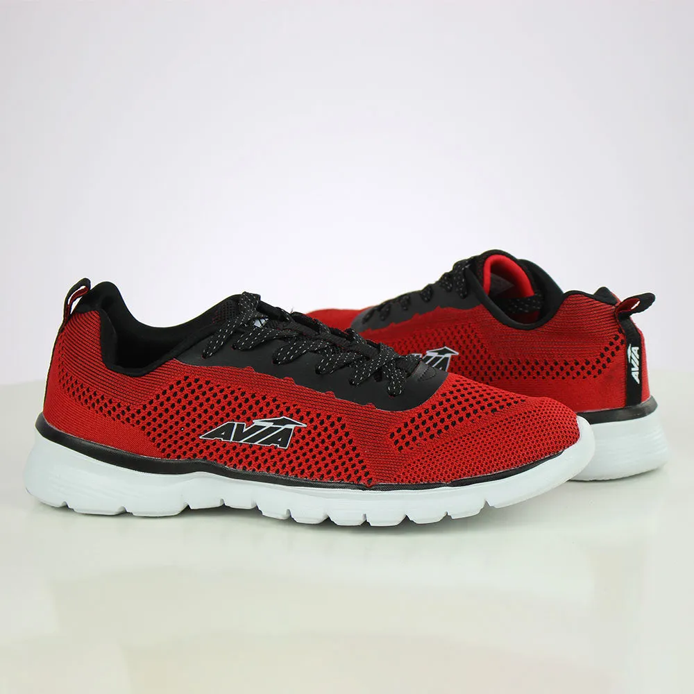 Men's Mesh Color Block Shoes,Red