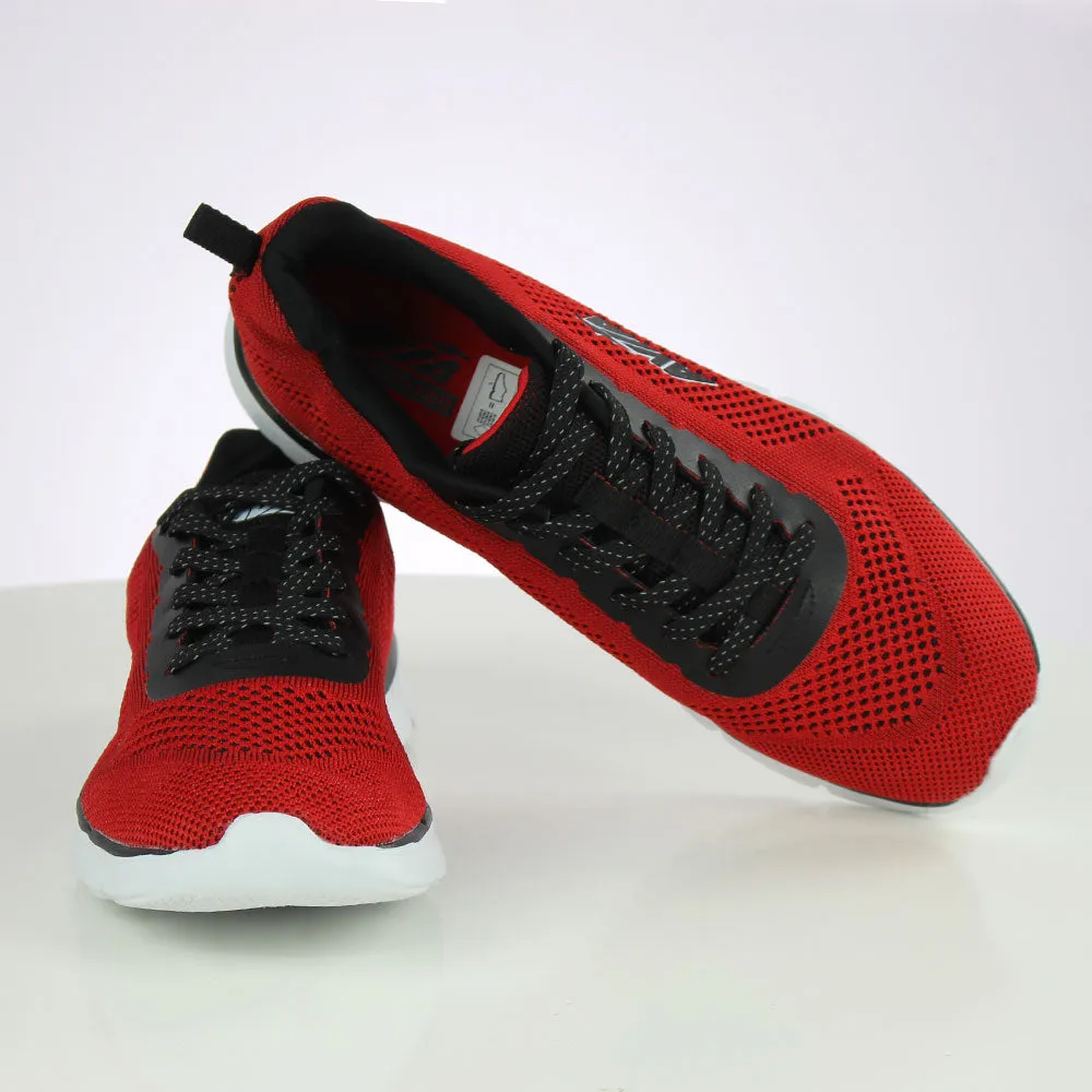 Men's Mesh Color Block Shoes,Red