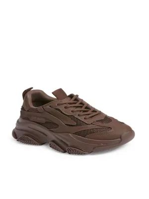 Men's Plain Solid Sport Shoes,Brown