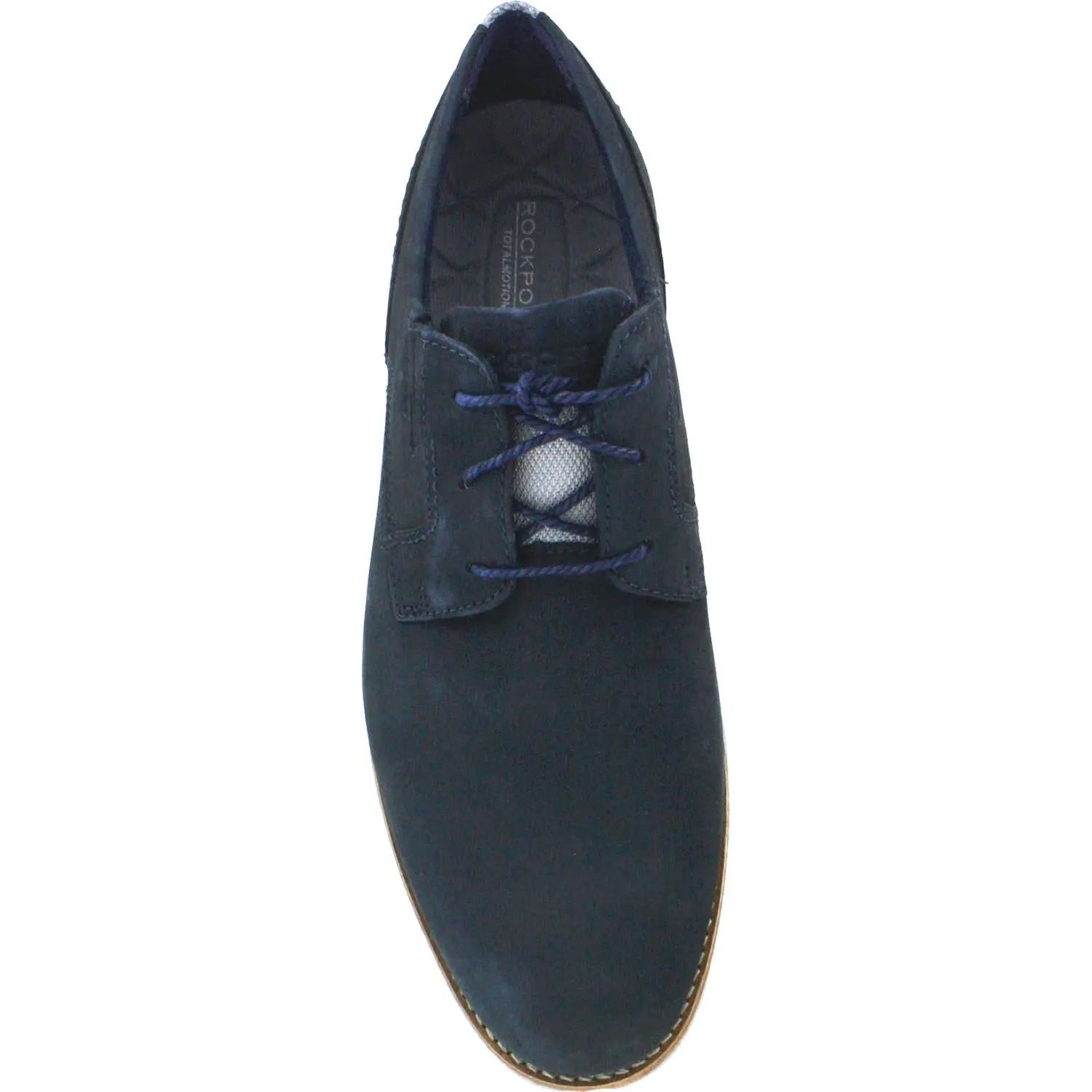 Men's Rockport Total Motion Sport Dress Plain Toe New Dress Blues Nubuck New Dress Blues Nubuck