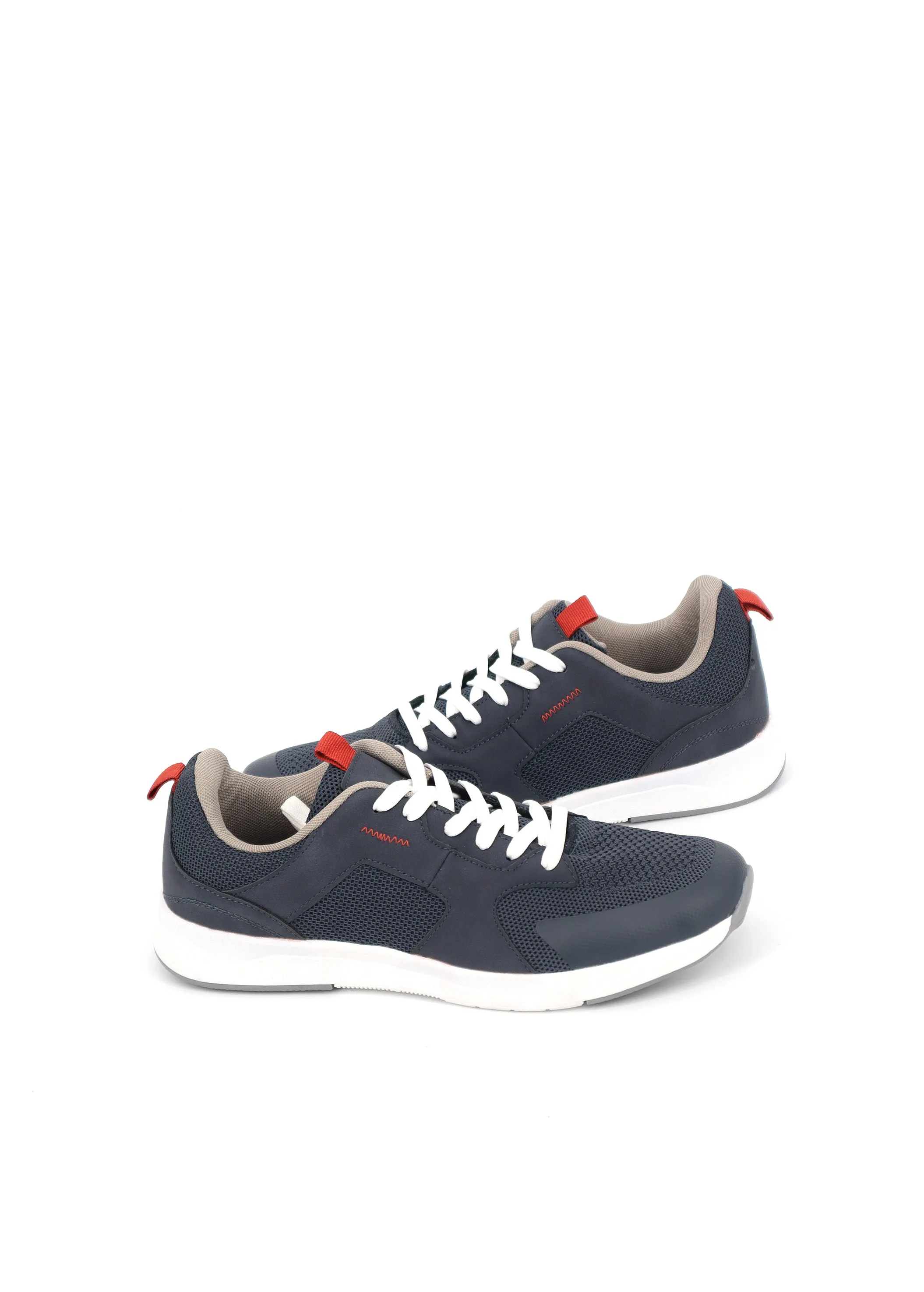 Men's Textured Trainers,Navy