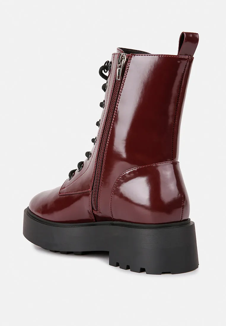 Molsh Faux Leather Ankle Biker Boots