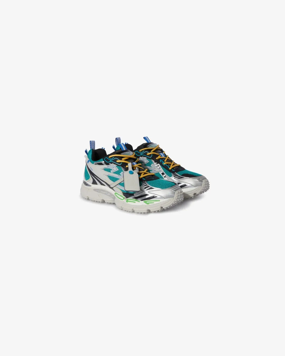 Off-White Virgil Abloh Sneaker ‘Be Right Back - Silver/Green‘ Sneakers