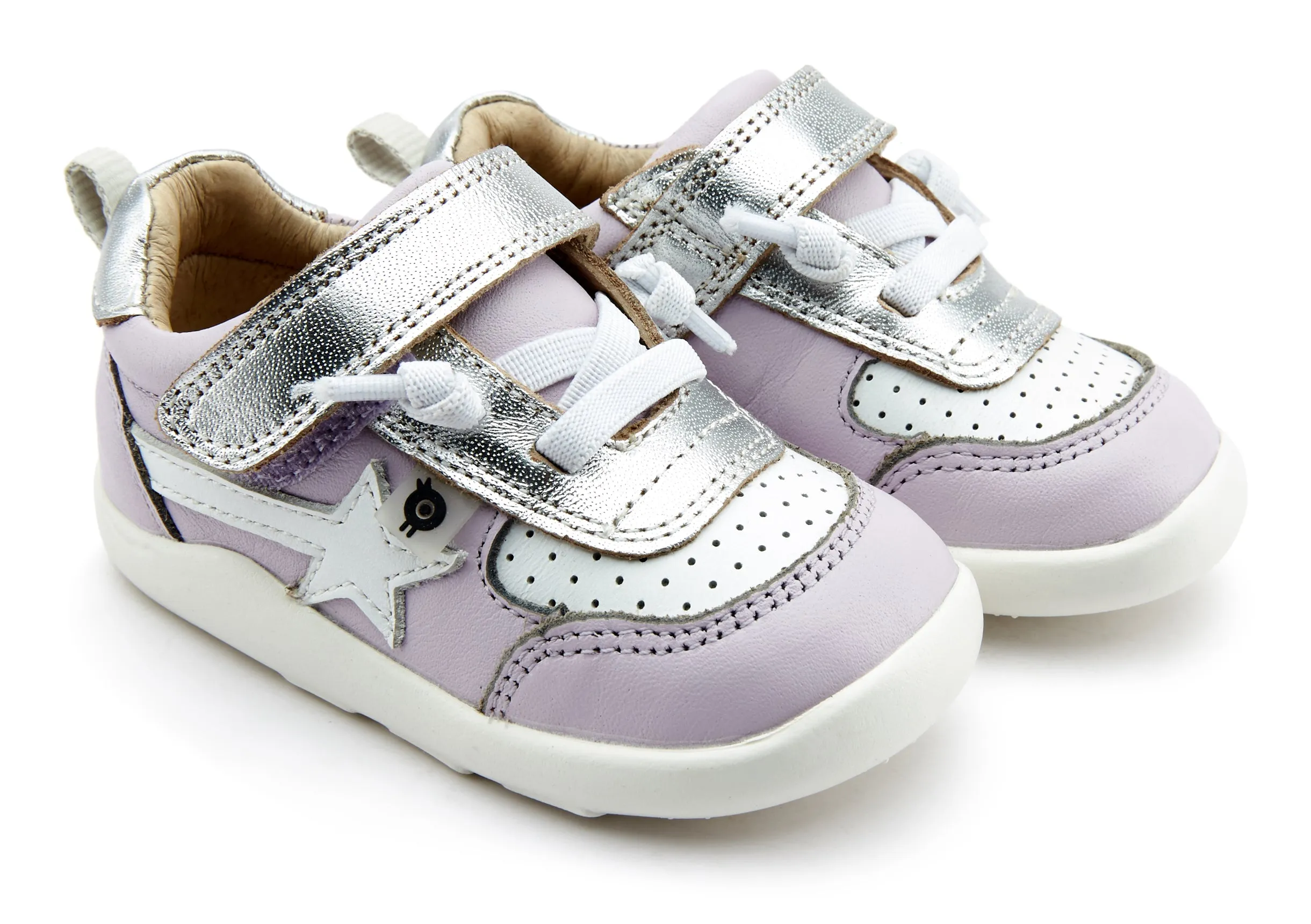 Old Soles Girl's 8031 Ground Work Sneakers - Lilium/Snow/Silver