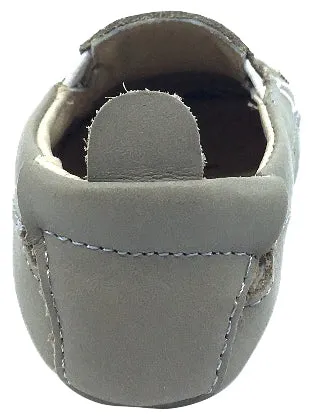 Old Soles Girl's and Boy's Elephant Grey Baby Boat Shoes