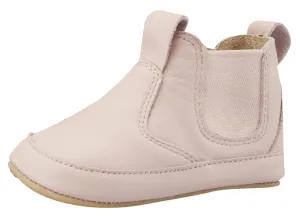 Old Soles Girl's Bambini Local Soft Leather Slip On Bootie Crib Walker Baby Shoes - Powder Pink