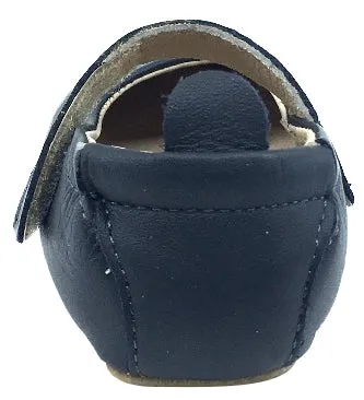 Old Soles Girl's Gabrielle Navy Blue Soft Leather Mary Jane Crib Walker Baby Shoes