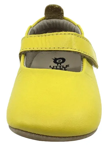 Old Soles Girl's Gabrielle Yellow Soft Leather Mary Jane Crib Walker Baby Shoes 20 M EU/4 M US Toddler