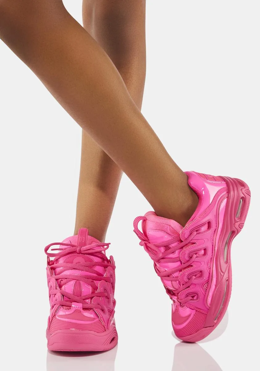 Pink Patent D3 2001 Sneakers