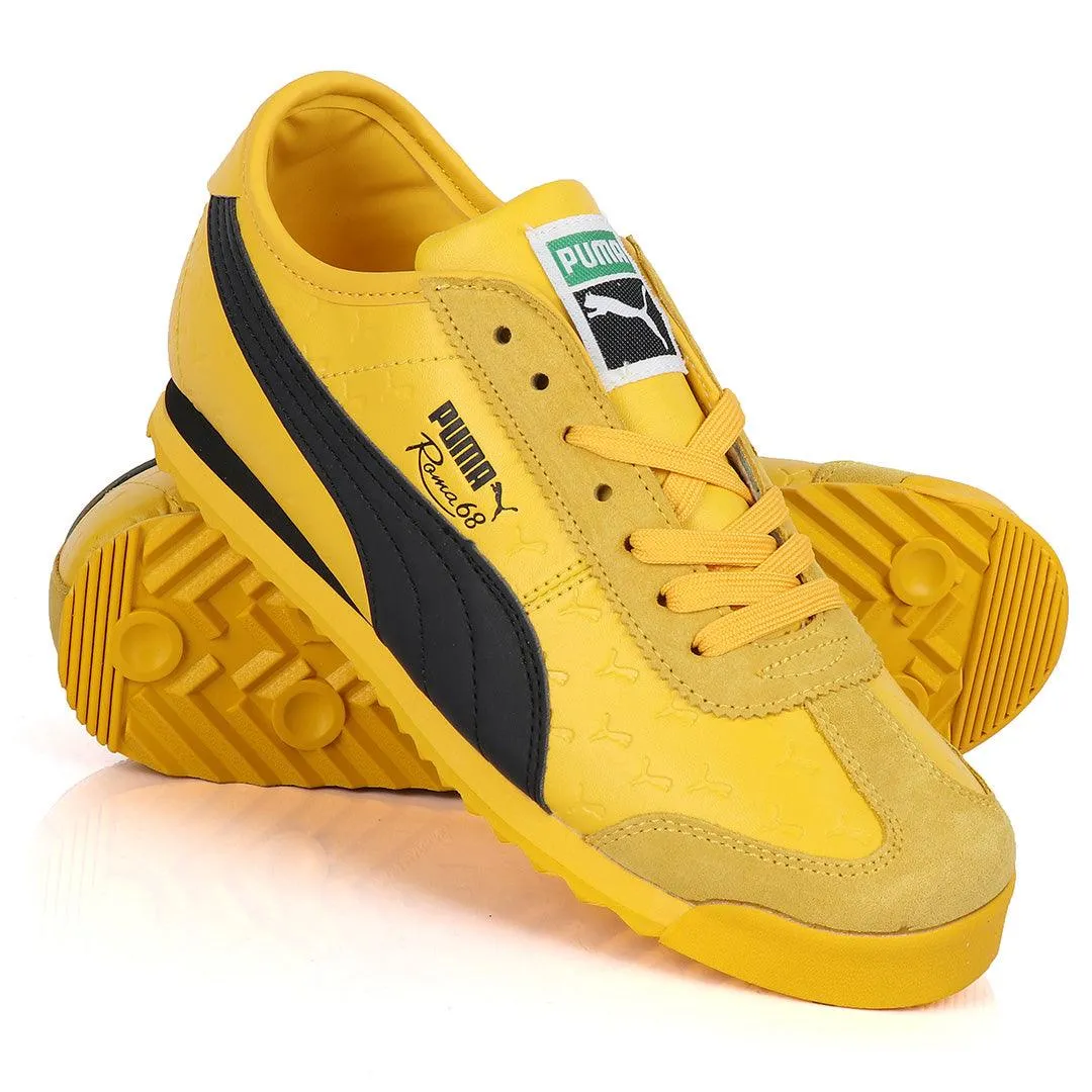 Puma Roma 68 Created Horse Logo Sneaker-Yellow