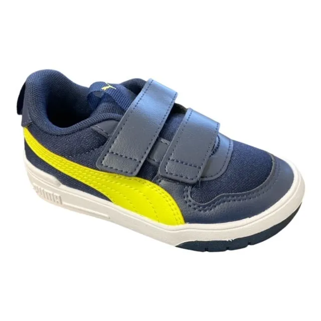 Puma scarpa da ginnastica da bambino Multiflex Mesh V Ps 380845 05 blu-limone