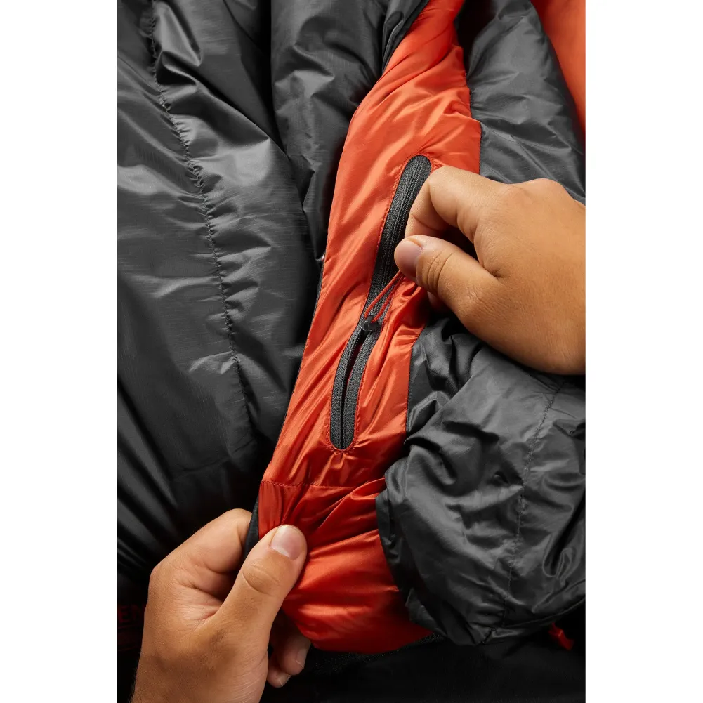 Rab Ascent 500 Down Sleeping Bag - Regular Left Zip (Graphene)