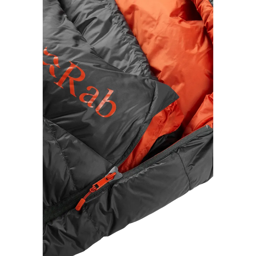 Rab Ascent 500 Down Sleeping Bag - Regular Left Zip (Graphene)