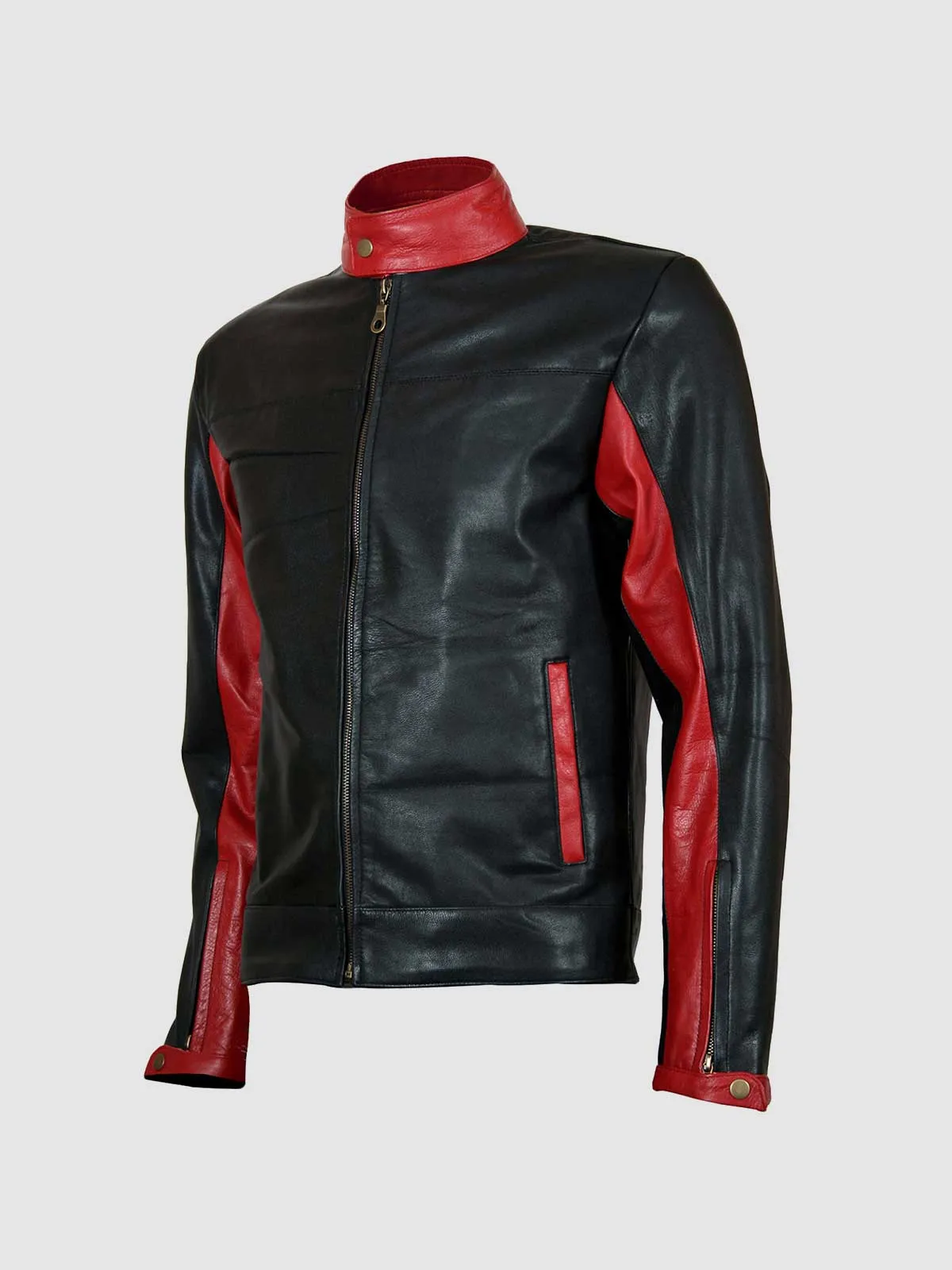 Red & Black Biker Jacket