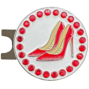 Red High Heels Golf Ball Marker Hat Clip