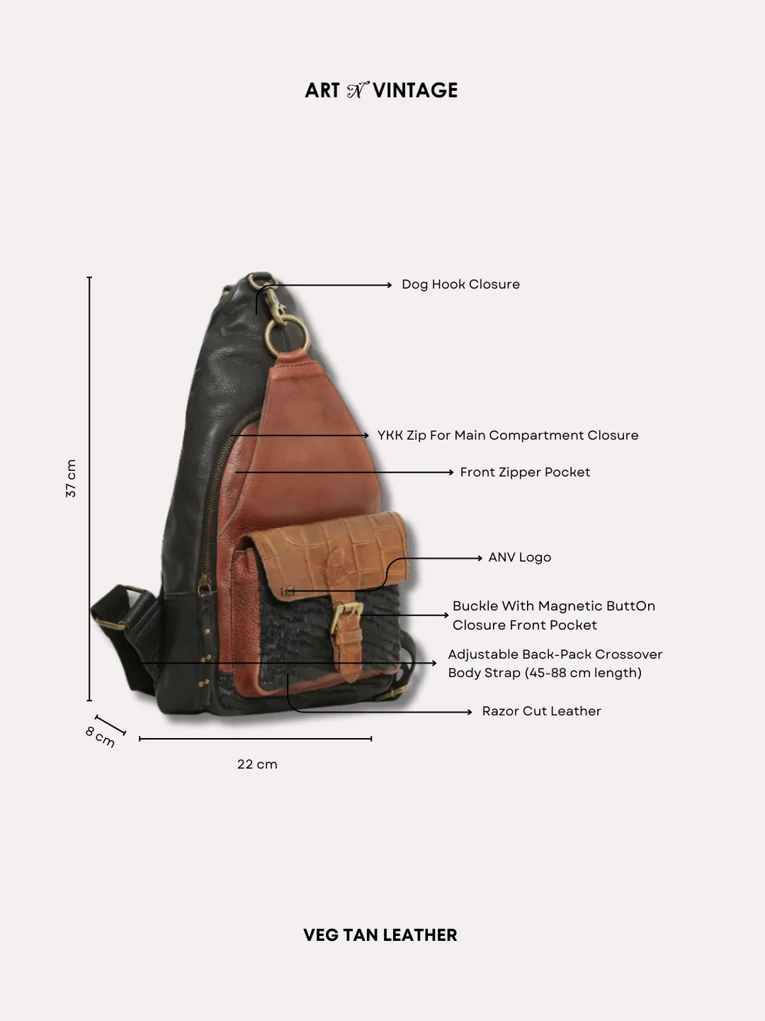 Road Master: Biker Cross-over Backpack In Dual Color