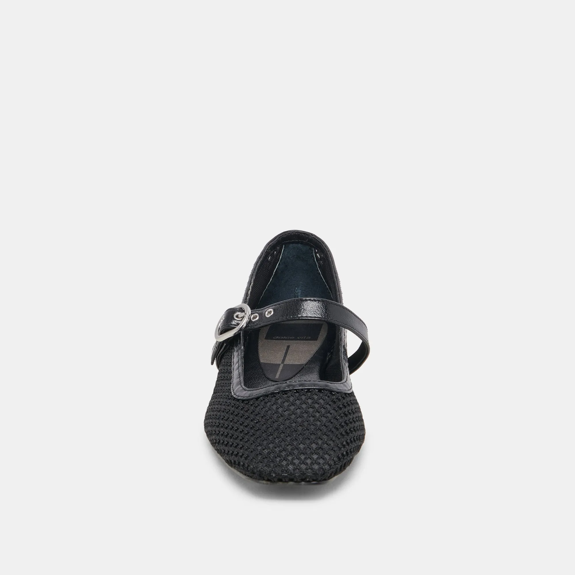 RODNI MESH BALLET FLATS BLACK WOVEN MESH