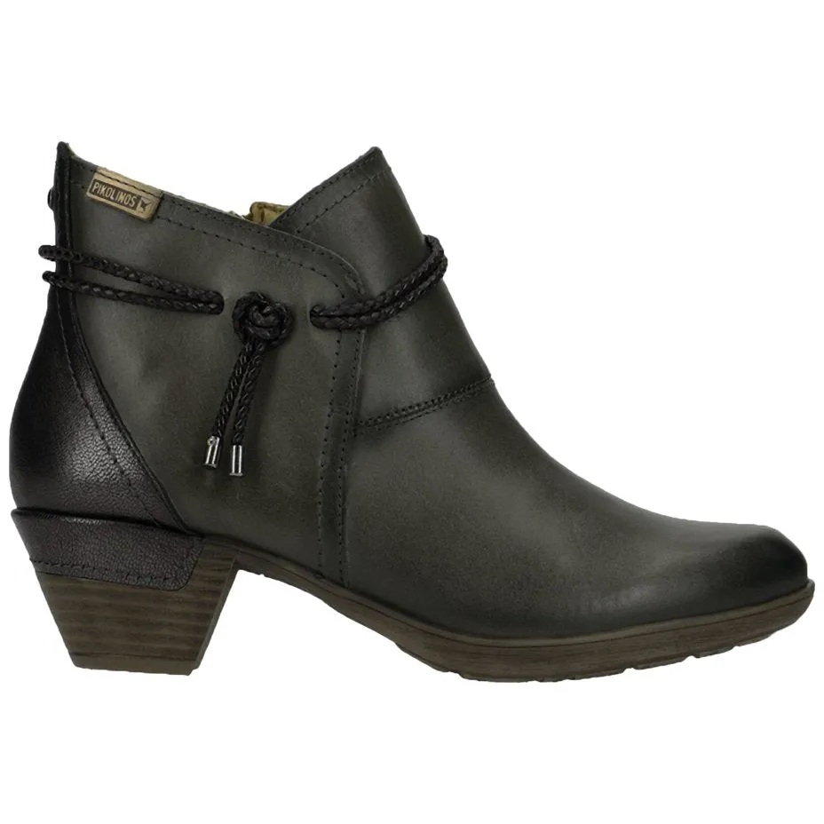 Rotterdam Calfskin Leather Women's Mid Heel Zip Up Ankle Boots